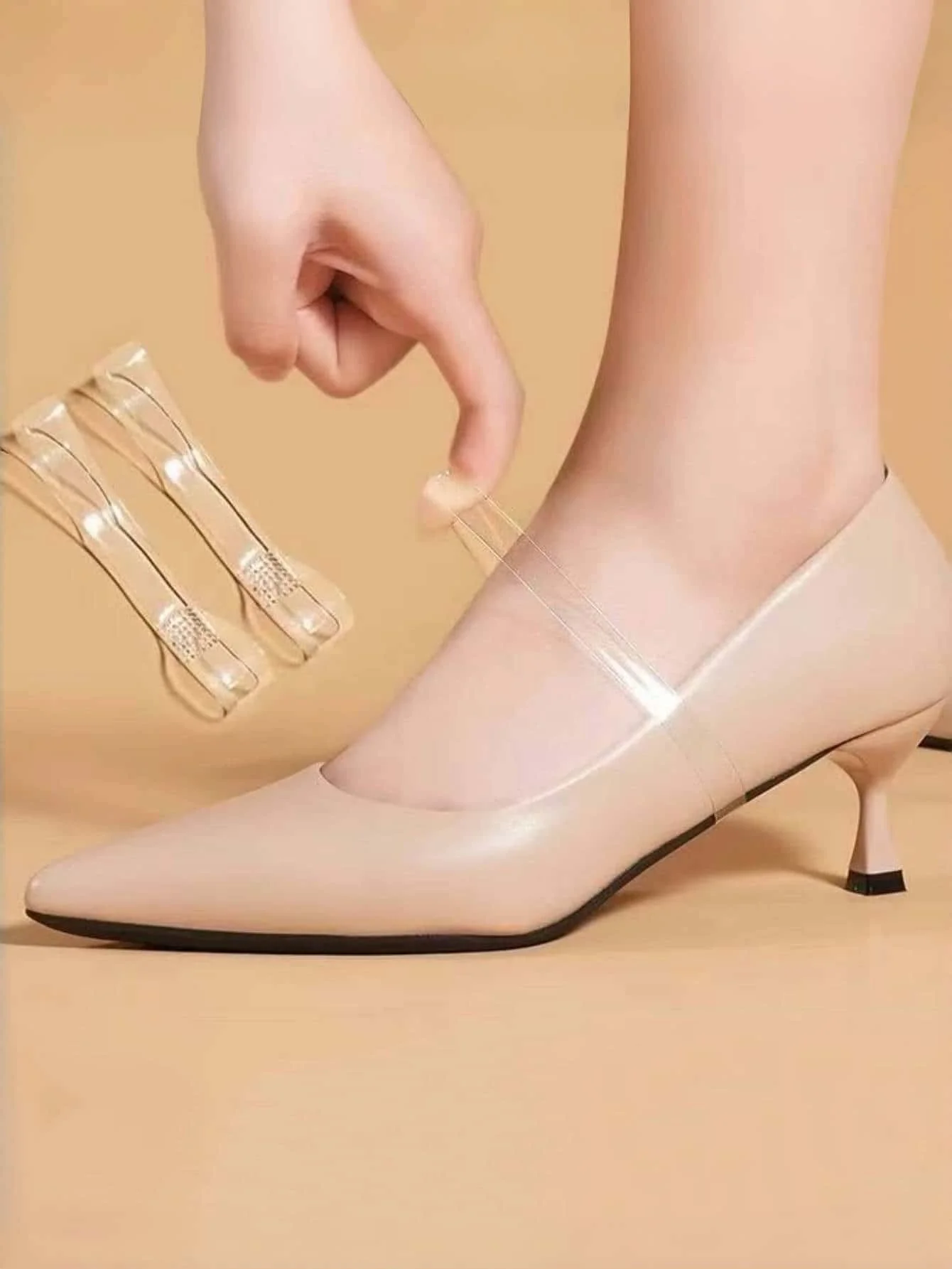 Transparent Invisible Shoelace Fasteners for Women Heel Anti-Slip Straps Prevent Heel Slipping No-Tie Secure Shoe Lace for Heels