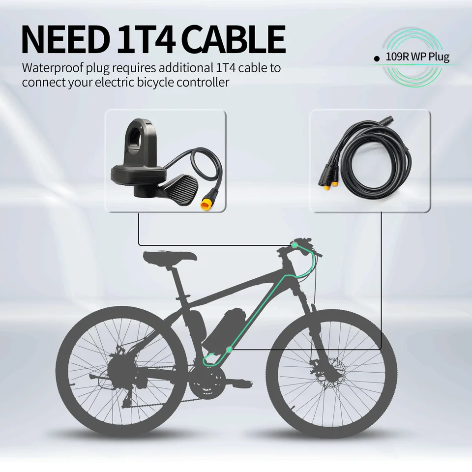 Electric bicycle right hand thumb throttle accelerator 3-pin male waterproof plug, suitable for 12V, 24V, 36V, 48V, 72V mountain image 6