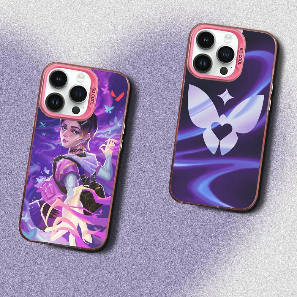 

Clove-S V-Valorant Phone Case For iPhone 17,16,15,14,13,12,Pro,Max,Plus,E,SE4,Air,Mini Pink IMD Box