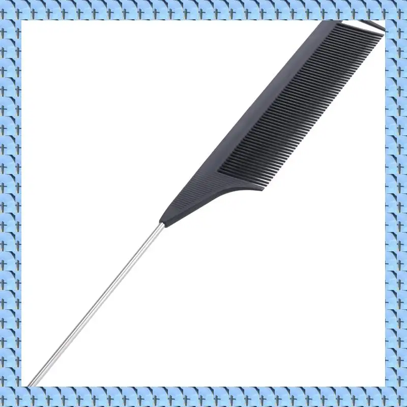 

NOCM 120X расческа с пробором для косичек, расческа с крысиным хвостом, стальная булавка, крысиной хвост, термостойкие расчески из углеродного волокна (черный)