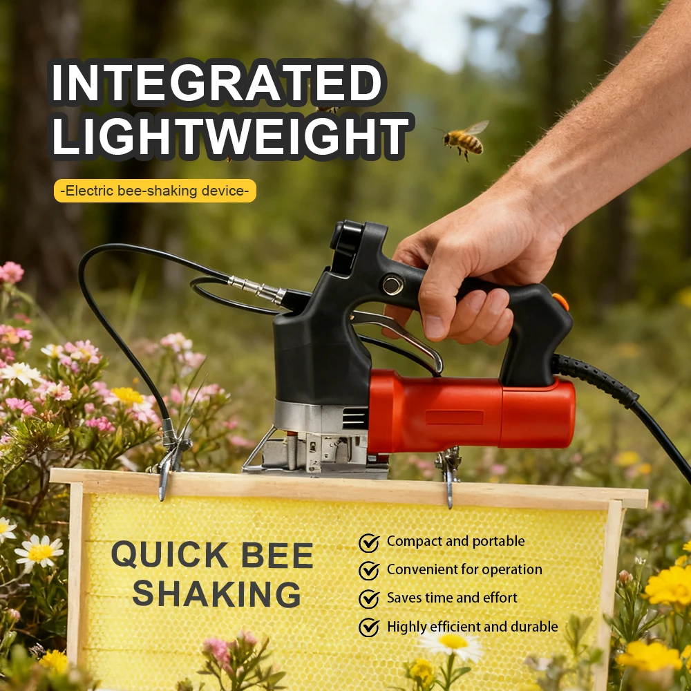 

Electric Bee Shaker Plug-in Bee Remover Beekeeping Tool High Performance Easy Use Bee Frame Tool for Honey Frame Bee Removal
