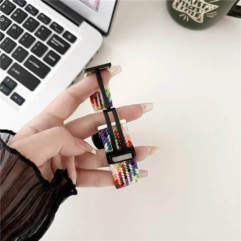 Nylon Magnetic Watchband for GT4 Mini 18mm Band Wristband Bracelet for HUAWEI Watch GT4 18 mm High Quality Watch Strap for 18mm