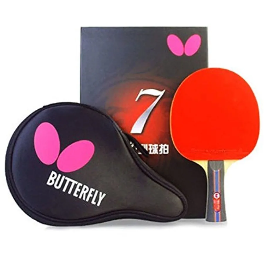 

B702FL Shakehand Table Tennis Racket China Series Powerful Carbon Blade and Rubber Combination with Racket Case Recommended for