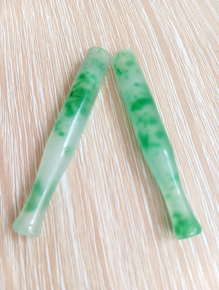 2 Piece Handmade Jade Healthy Protection Tobacco Pipe Filter Cigarette Holder