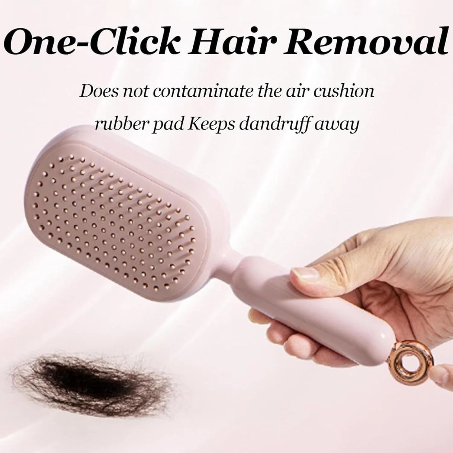 

Self-Cleaning Anti-Static Cushion Massage Comb - Retractable Bristles for All Hair Types Scalp Care Styling Tool Portable Design
