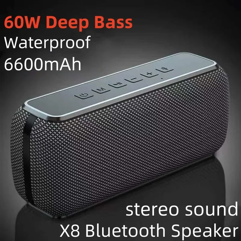 

XDOBO X8 60W High Power Bluetooth Speaker TWS Portable IPX5 Waterproof Stereo Surround Heavy Subwoofer Music Player Caixa De Som