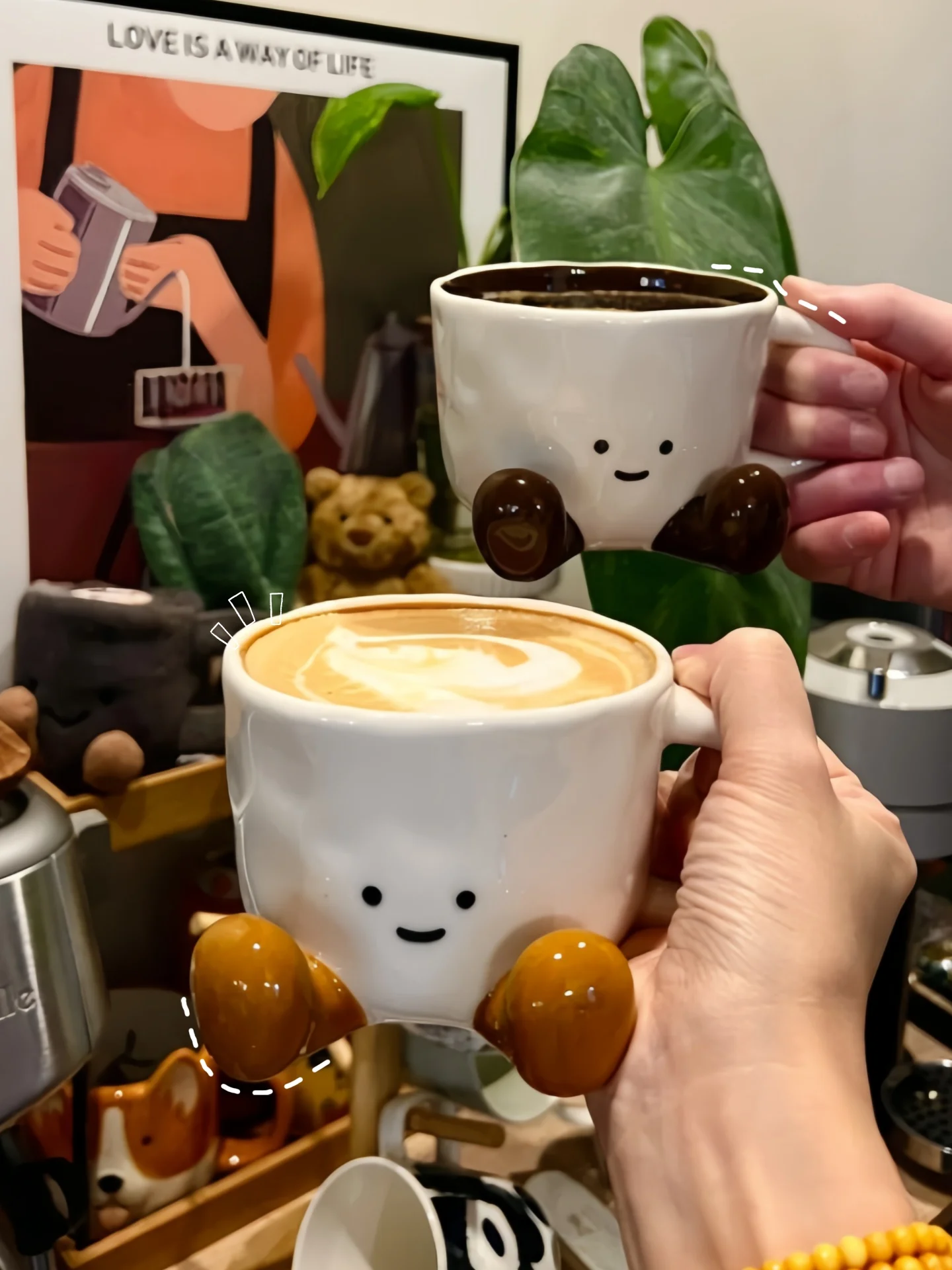 

Large Capaci Cerc Coffee Cup Women's Personal Use Cute Water Cup Office Drinking High Aesthetic Value Mug Cup