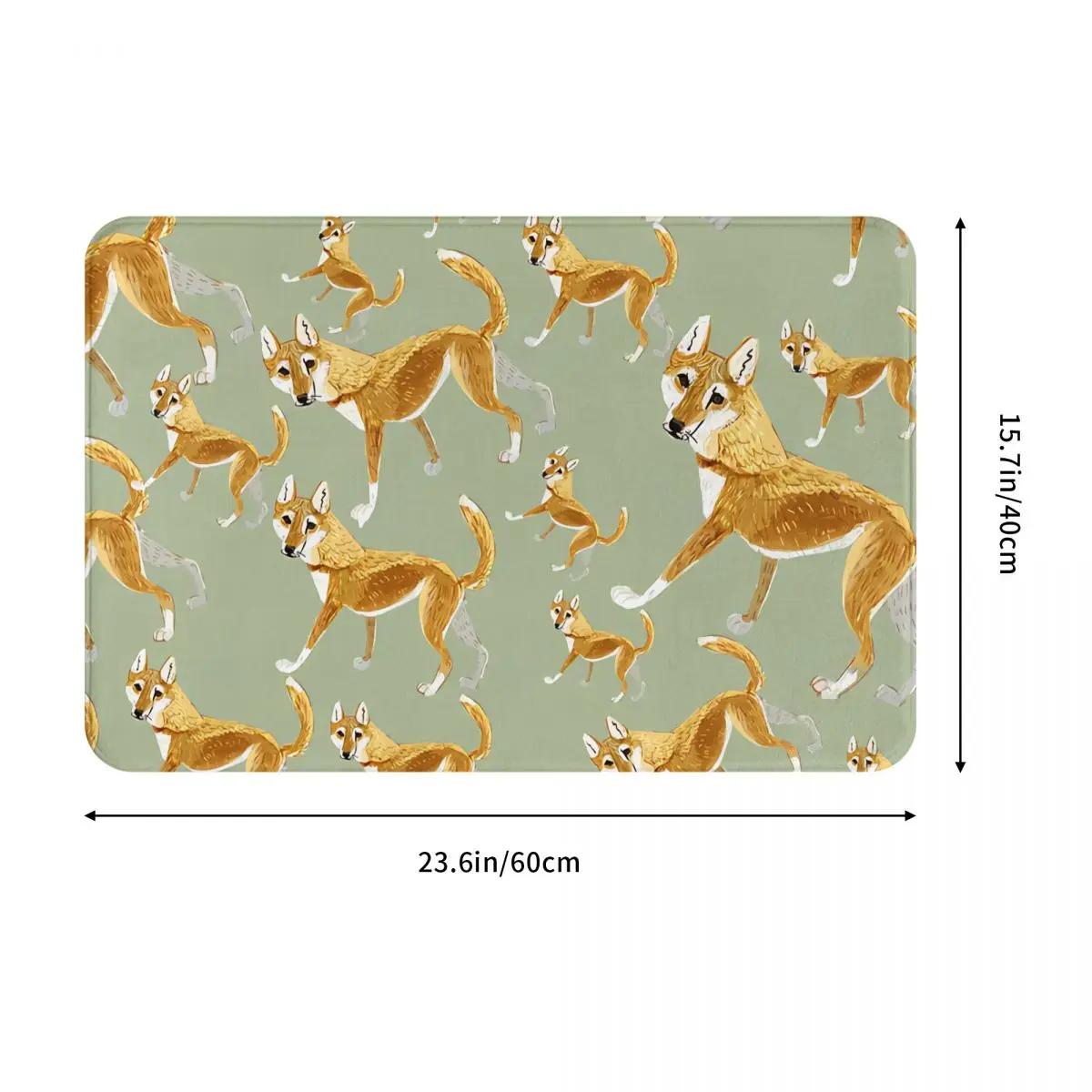 Pattern Ginger Dingo Meme Y2K Anti-Slip Rug Doormat Bath Mat Balcony Carpet Welcome Decor