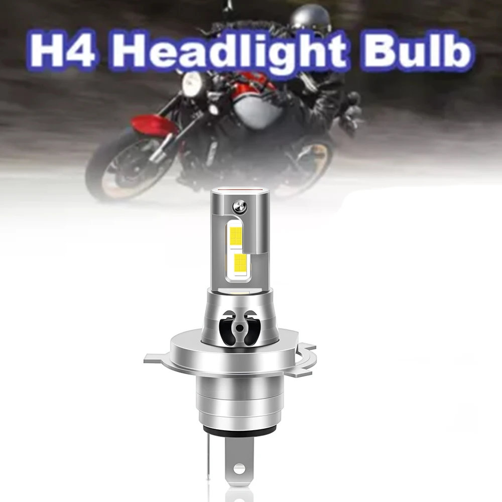 Motorcycle LED H11 H7 Moto H4 9003 LED Headlight HighLow Beam 6000K Wireless Headlamp Bulb 15000LM All-in-One Turbo with Fan 12V