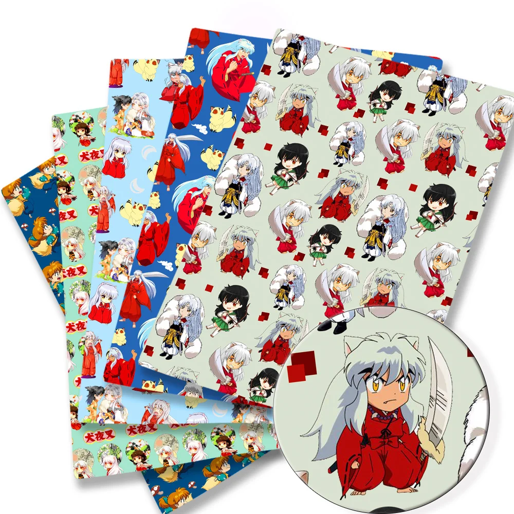 

Cartoon Fabric Inuyasha 140 Handmade Sewing Patchwork Quilting Baby Dress Home Sheet Printed Fabric Sewing Kids Fabric