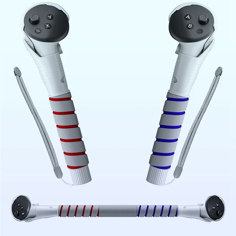 M16K-VR Games Accessories Handle Long Arms Grips For Meta Quest 3/Quest 3S Controller VR Baseball Play