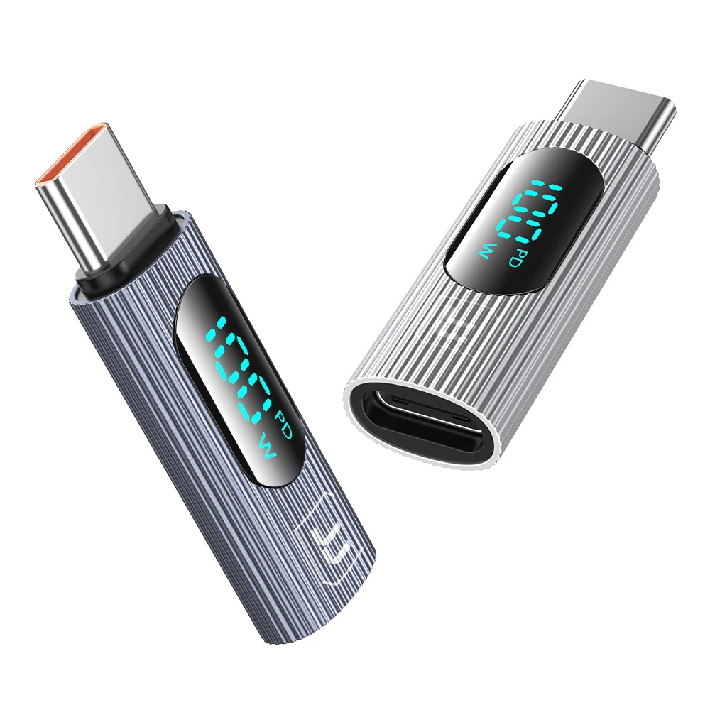 Toocki LED-Digitalanzeige Typ C auf C OTG-Adapter 1/2/5er-Pack USB2.0 PD 100 W USB C auf Typ C-Anschluss für iPhone 15 MacBook Pro