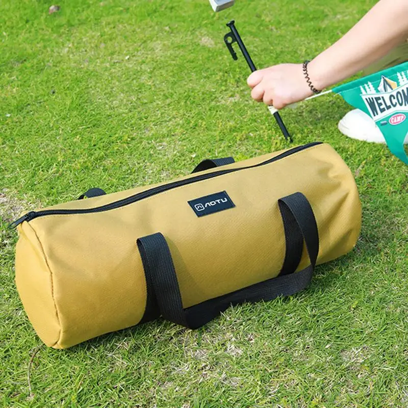 Tent Stake Bag Canvas Camping Tent Peg Pouch Handbag Long Ground Nail Storage Bags Portable Outdoor Survival Tools Organizer