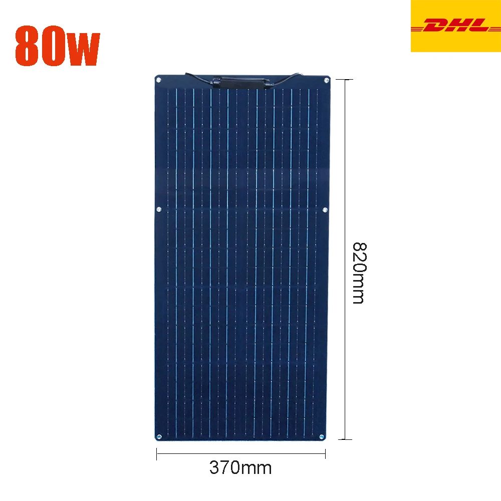 Panel solar flexible de 12v, 140w, 120w, 100w, 80w, 50w, para casa, camper, coche, barco, balcón, UE, EE. UU., RU, almacén, envío por DHL