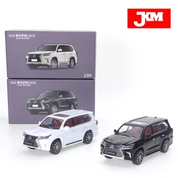 JKM 1/64 Lexus LX570 Black and White Lexus Series Off-road Vehicle Car Alloy Toys Motor Vehicle Diecast Metal Model for Boys