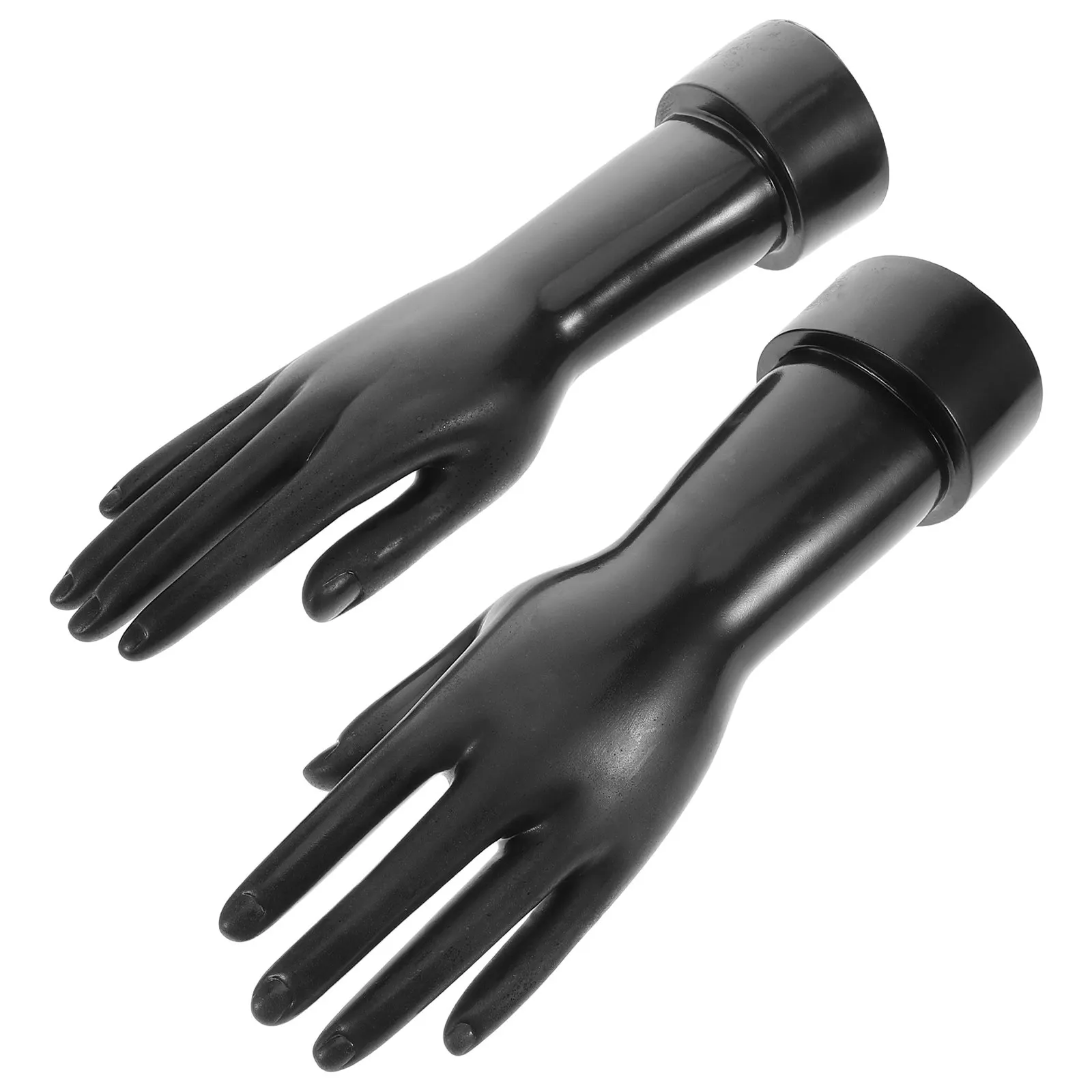 

2Pcs Hand-Shaped Ring and Glove Display Stand Pe Material Vertical Countertop Jewelry Holder for Bridal Wedding Store