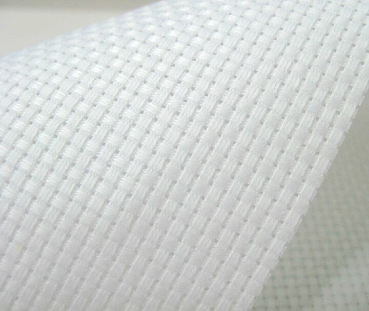 Top Quality white cross stitch embroidery canvas 11CT 11ST any size, 50cmx50cm, with lockstitching 6TH