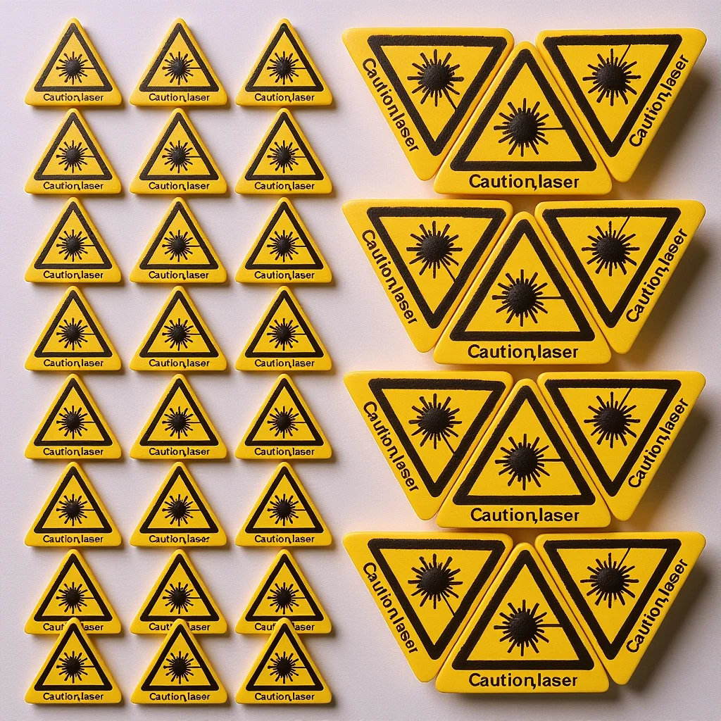 50 قطعة علامات تحذير السلامة بالليزر ملصقات الحذر شارات الأمن تسميات تنبيه المخاطر لعلامة السلامة لمنع الحوادث #6