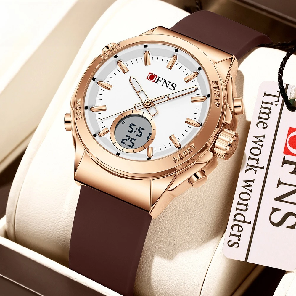 

Часы OFNS, светящиеся спортивные многофункциональные водонепроницаемые мужские и женские часы, хронограф, будильник, студенческие электронные часы