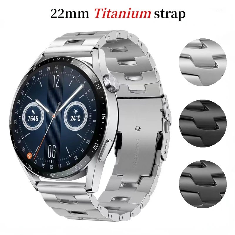 

22mm Titanium Band For Samsung Galaxy Watch 3 Gear S3/Huawei Watch 3 GT3 Lightweight Bracelet Wrist Belt For Amazfit GTR/Stratos