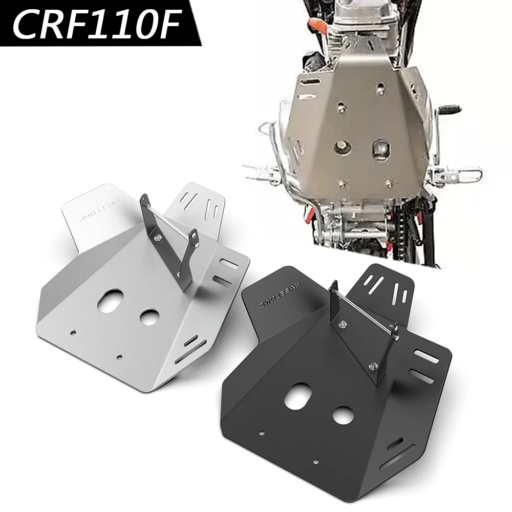 CRF 110F 2024 Under Engine Protection Cover For Honda CRF110F 2019-2023 Motorcycle Accessories CNC Skid Plate Bash Frame Guard