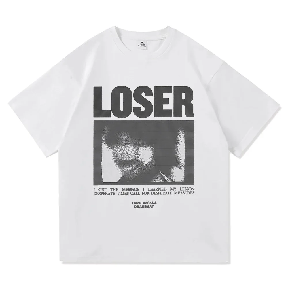 Tame Impala Loser Graphic Tee, Deadbeat Album 2026 Merch, Harajuku Style Unisex Premium Cotton T-Shirt, Perfect Fan Gift