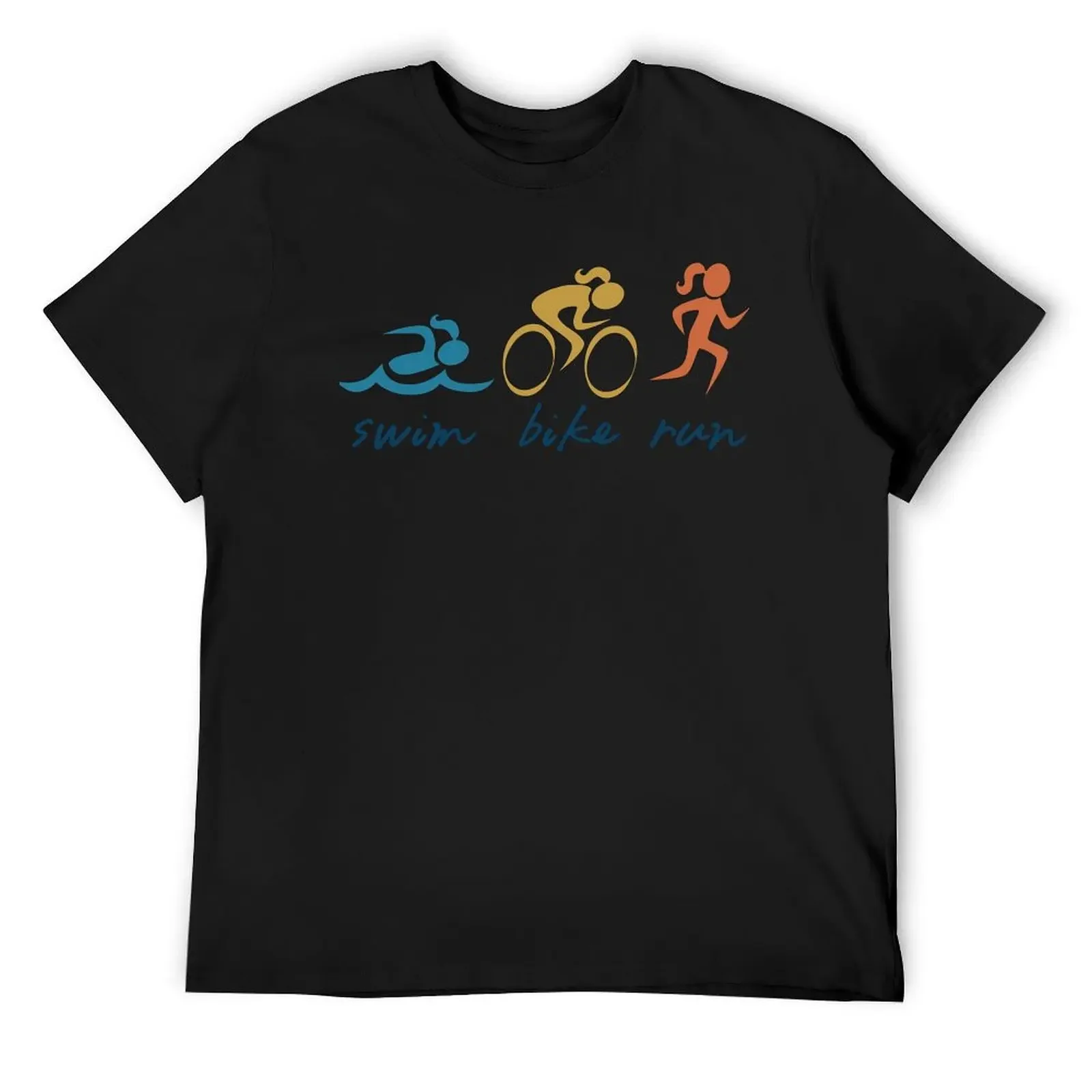 

Triathlon swim bike run girl TTA T-Shirt customs sublime anime tshirt Funny t-shirt clothes for men
