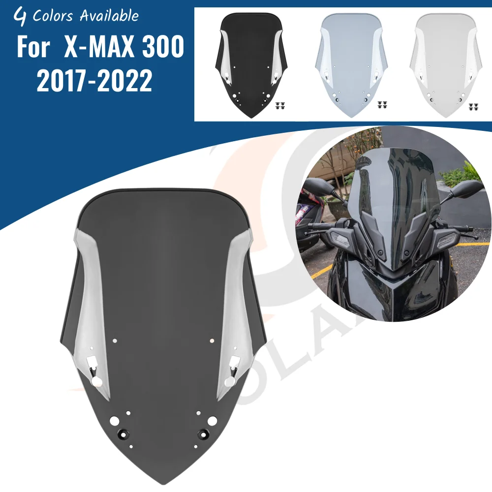 

Motorcycle Front Screen Wind Shield For Yamaha X-MAX XMAX 300 2017-2022 X-MAX300 XMAX300 Windshield Windscreen Air Deflector