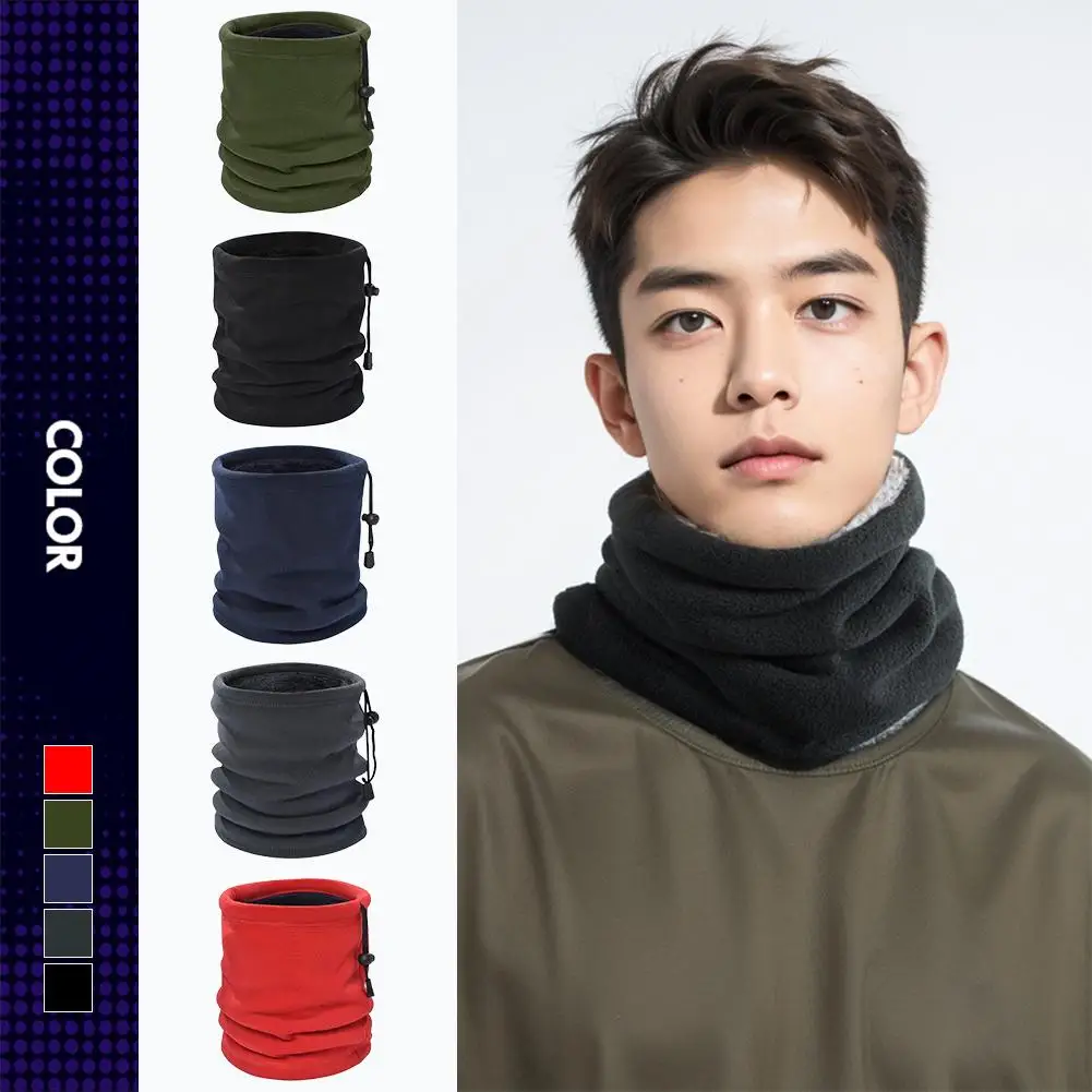 

Winter MotorcycleWarm Mask Men Women Fleece Neck Outdoor Warmer Face Hiking Mask Camping Windproof Scarf Cycling Q8K6