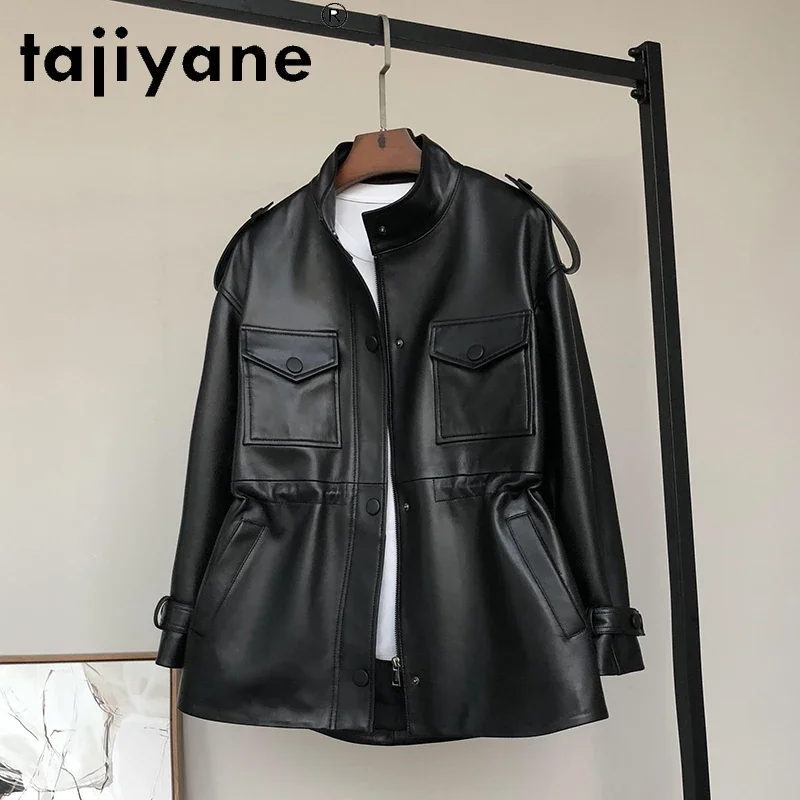 Tajiyane Echtem Leder Jacke Frau 100% Schaffell Mantel Weibliche Casual Jacken für Frauen Frühling 2021 Veste Femme Pph4458