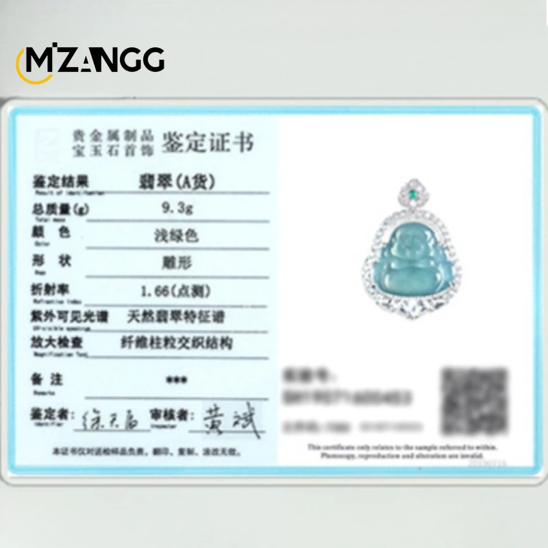 High-grade Natural Jadeite Blue Water Buddha Pendant S925 Silver Inlaid Ice Type Women's Necklace Fashion Luxury Jewelry Gift