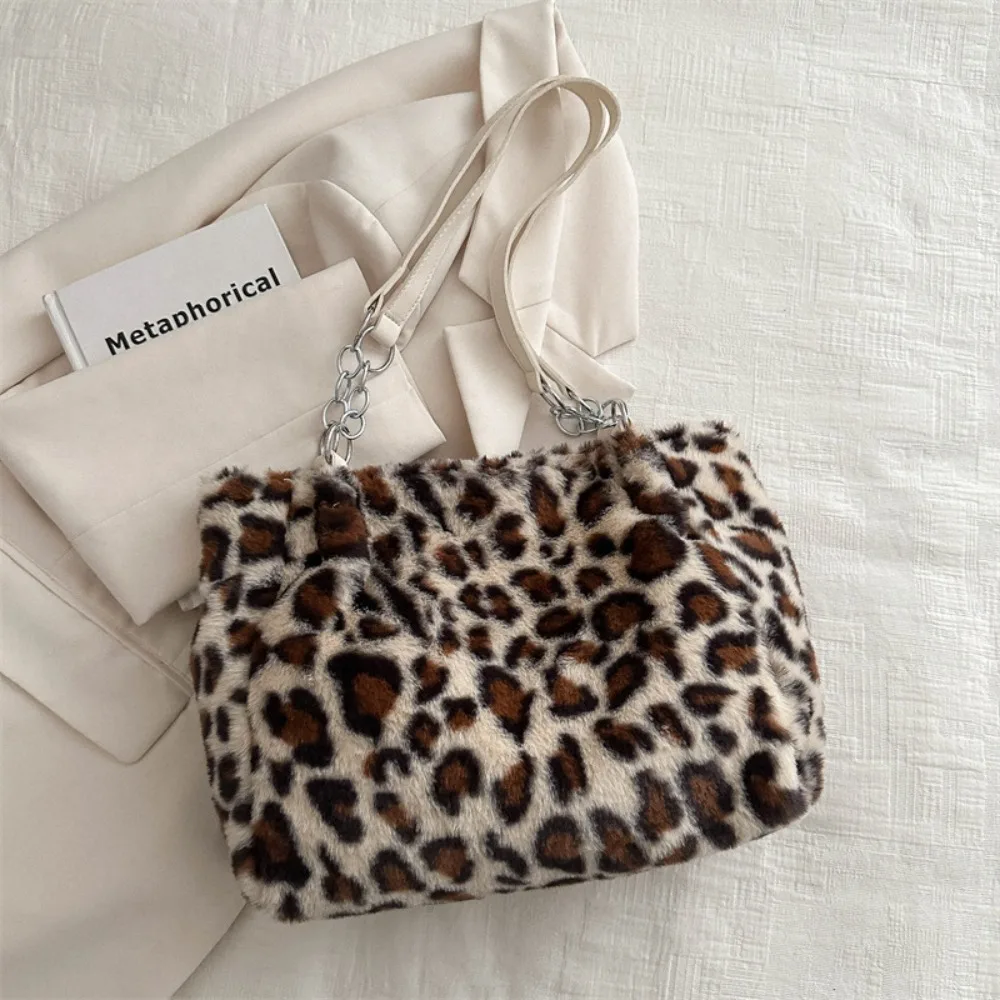 Casual Commuting Bag Hot Sale Trendy Leopard Tote Bag Underarm Bag Lady