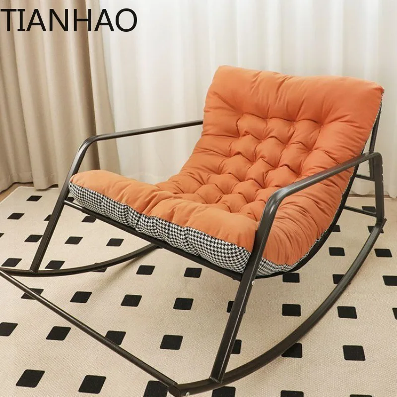 Double Recliner Chair Balcony Large Rocking Chairs with Cushion Winter and Summer Floor Sofas Chair Comfortable Lounge Chair