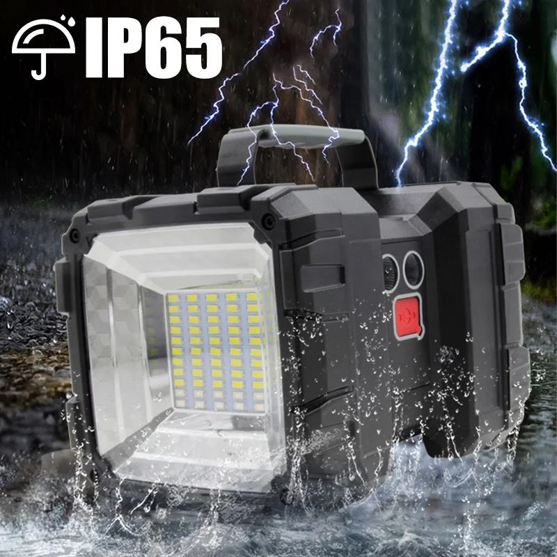 Double Head Powerful Handheld Fashlight XHP100 USB Rechargeable Floodling Light High Power Searchlight Outdoor Camping Hand Lamp - view 5