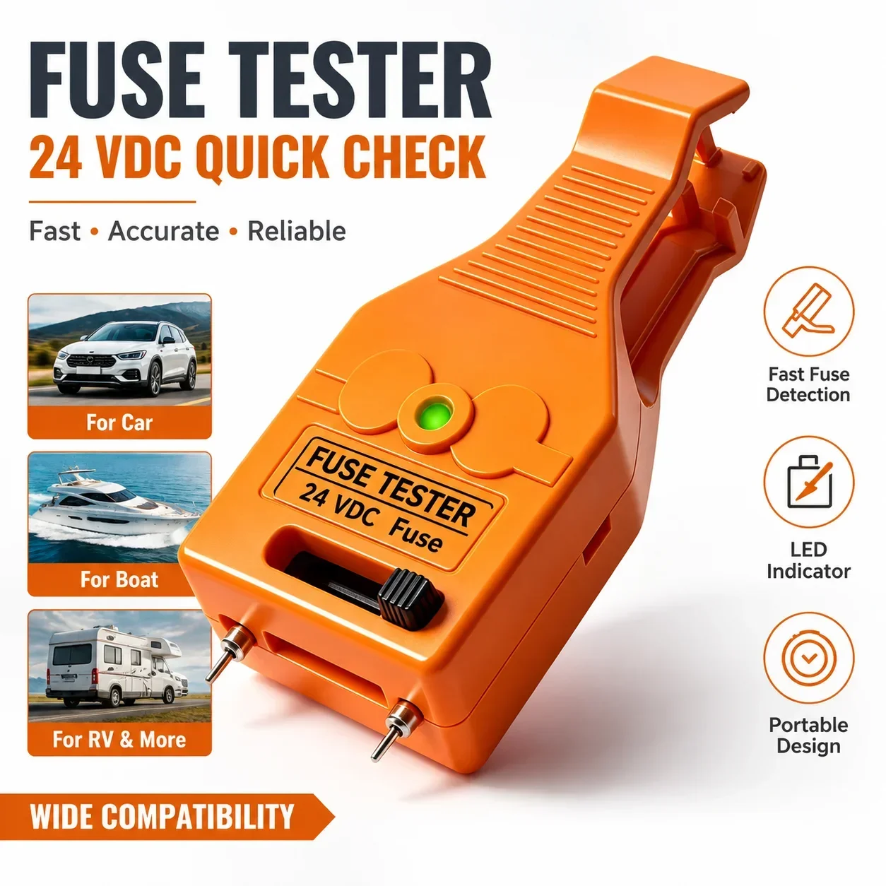 Car Multi-Functional Fuse Checker Puller Removal Tool Fuse Tester Automotive Tester Blade Type Puller Car Accessories