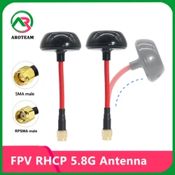 2PCS 5.8GHZ RHCP Mushroom Antenna V4 5.8G 5Dbi Omni FPV SMA RPSM Male for RC FPV Racing Freestyle Monitor Goggle