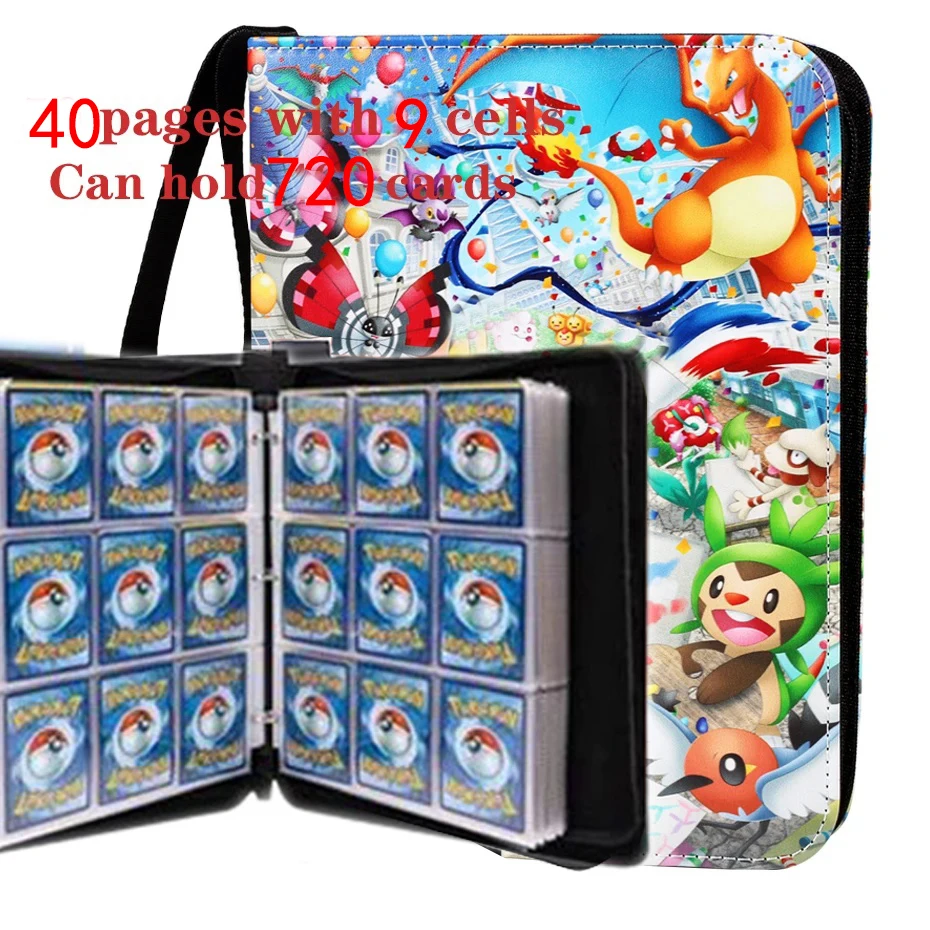 Binder Trading Card for Pokemon, Binder Collection Card, Custom Book Holder with 50 Sleeves, 400 Pockets