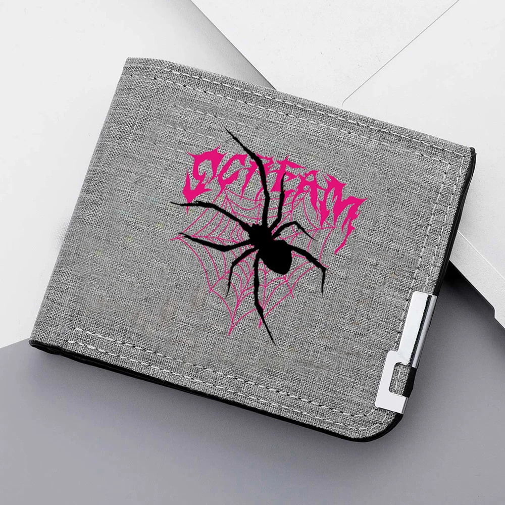 جديد الرجال المحفظة قماش مزدوجة قابلة للطي سستة عملة جيب لحاملي بطاقات الهوية حاملي البطاقات القصيرة المحفظة