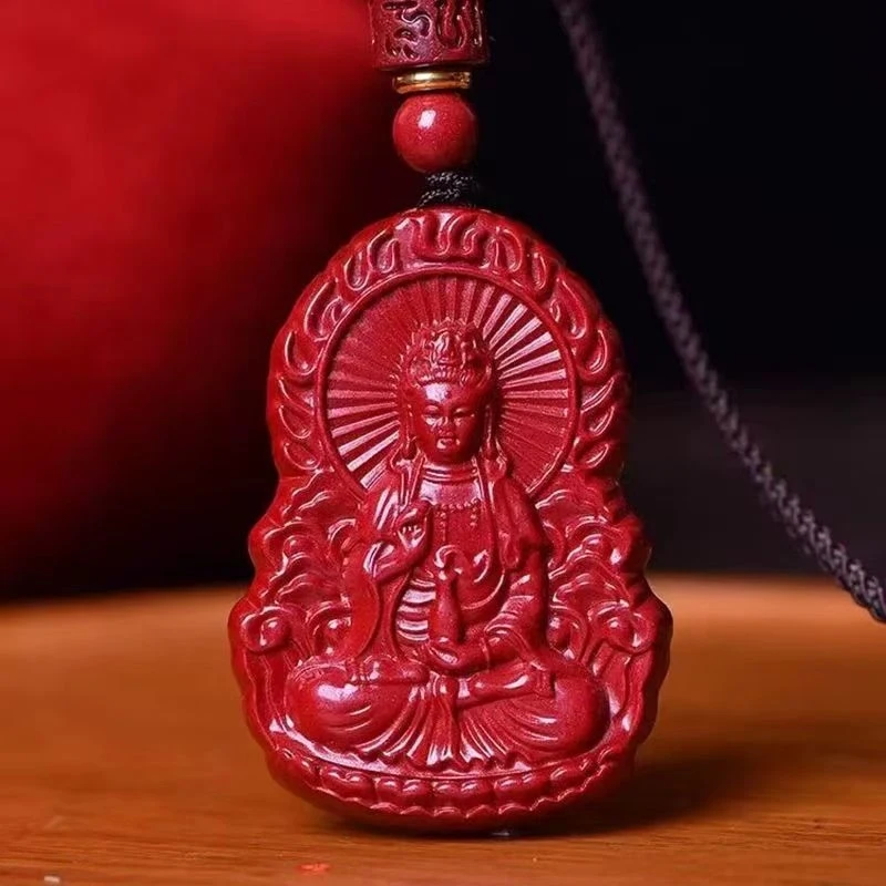 Buddha High Content Ore Purple Gold Sand Guanyin Pendant Necklace Jewelry