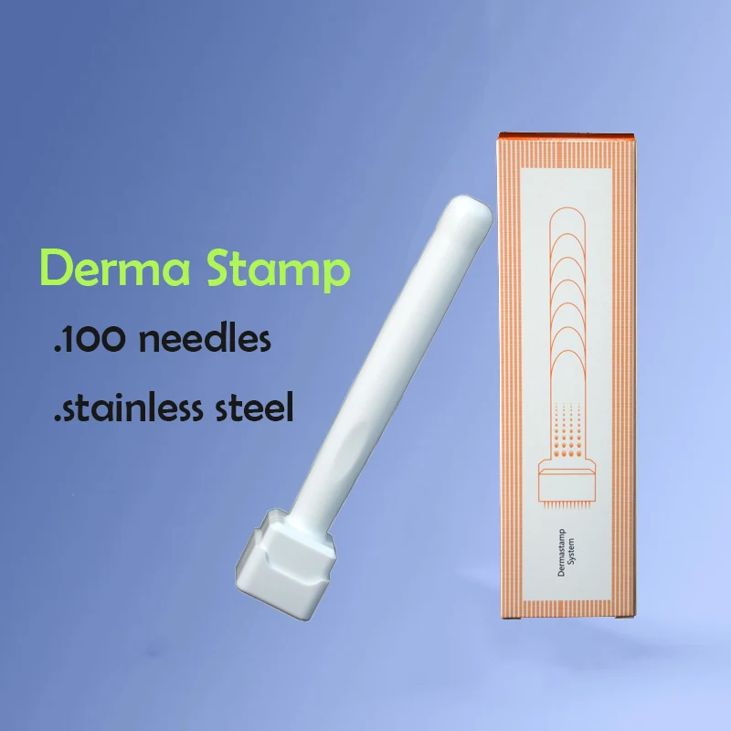 Beauty Professional Stainless Steel Hair Stamp 100 Needles Adjustable Microneedling Derma Stamp