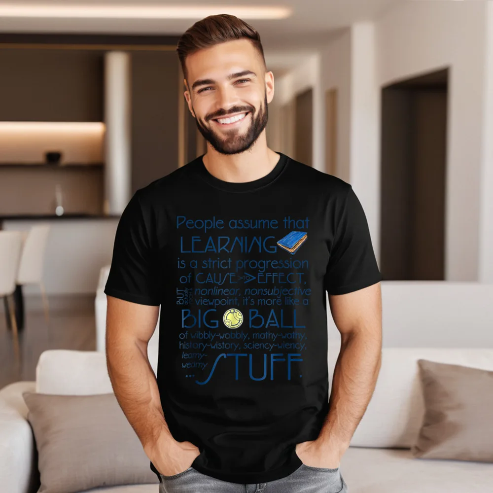 Discount Women's Tops & Tees Learning is a Big Ball Geek T Shirts Cotton Fabric Short Sleeve Funny Tee Shirt O-Neck