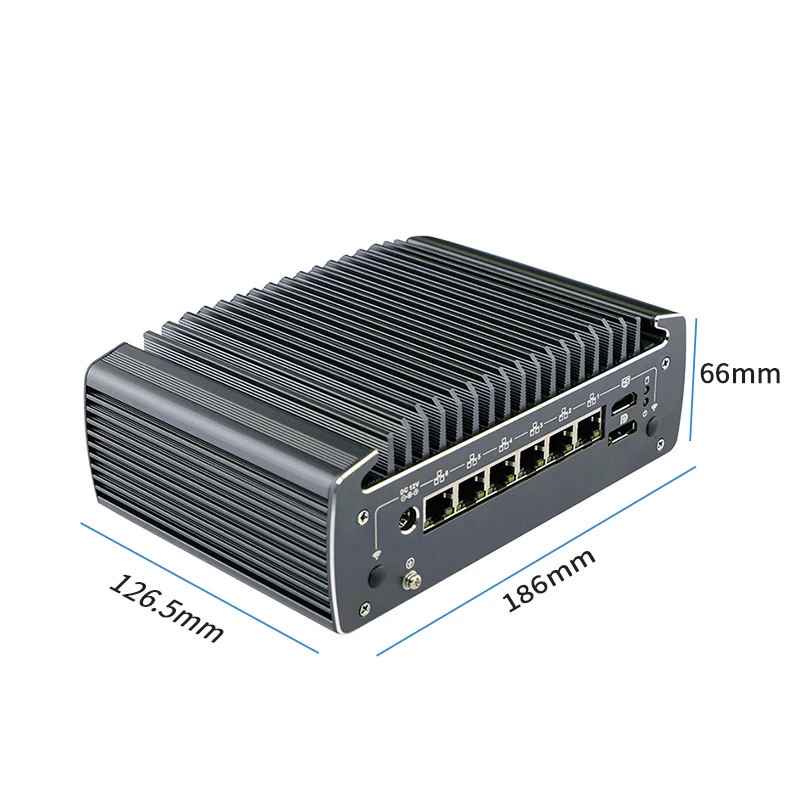 10th Gen Core i3 10110U Fanless Mini PC 6*Intel 2.5G LAN DP HD Ports Network Gateway Soft Micro Firewall Appliance with POE