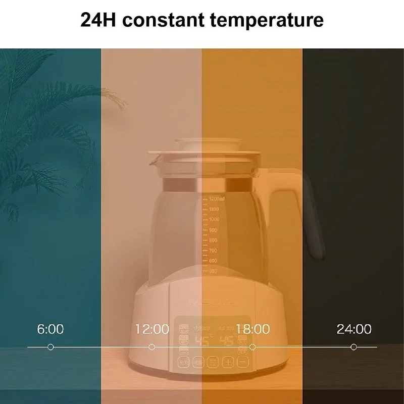 1,2l termostatyczny Regulator mleka dla niemowląt czajnik inteligentna izolacja automatyczna podgrzewanie mleka mleko w proszku GL41