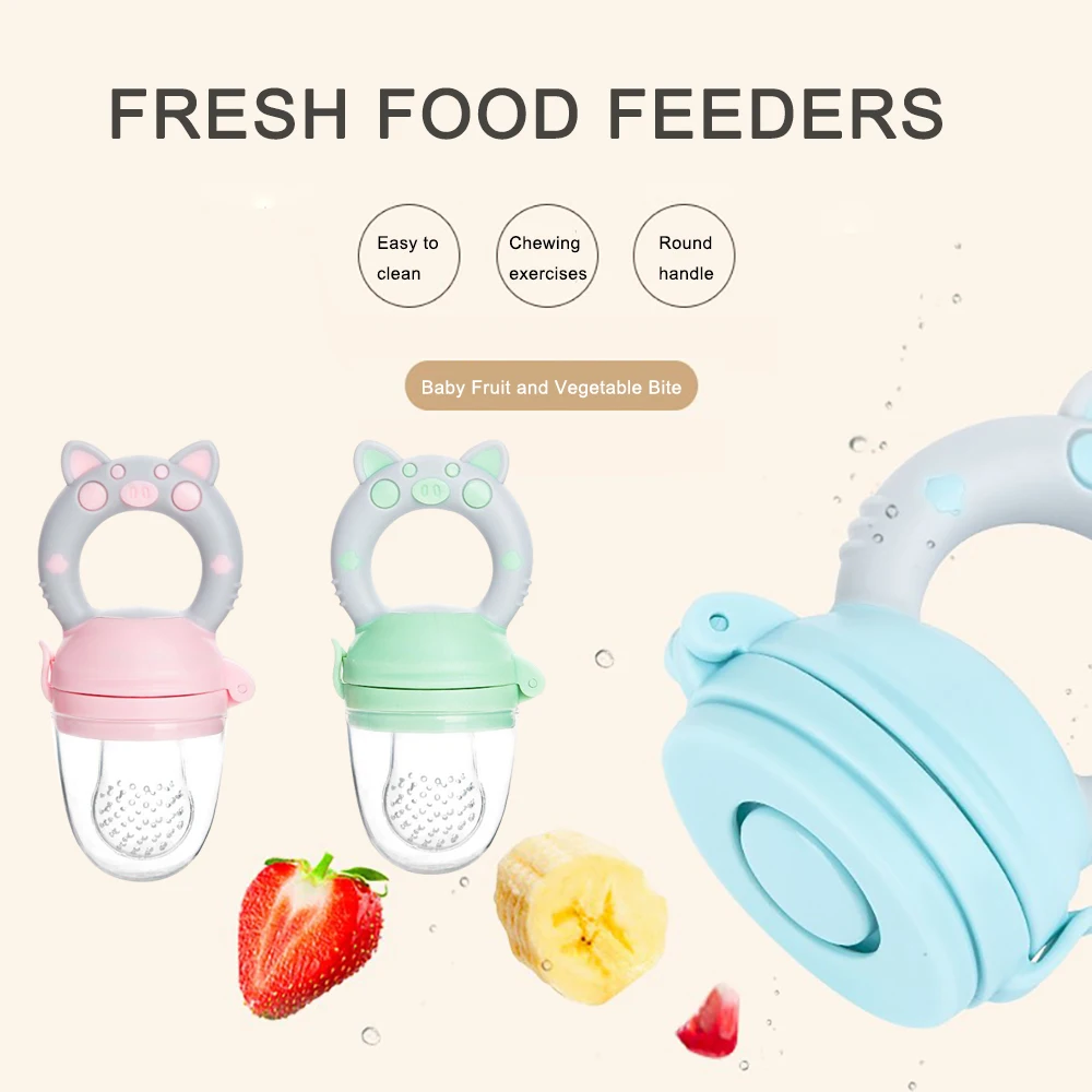 Silicone alimentos frescos nibbler alimentador do bebê crianças menino menina frutas mamilos alimentação segura infantil suprimentos do bebê mamilo chupeta garrafas