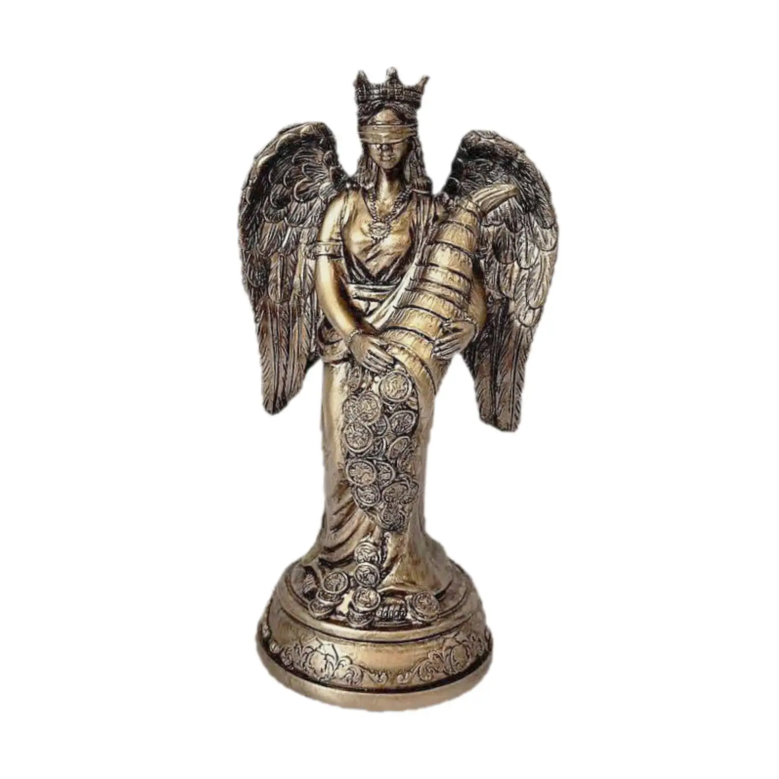 Angel Statue Resin Sculpture European Figurine Artwork Home Decoration Ornament for Living Room Office Bedroom