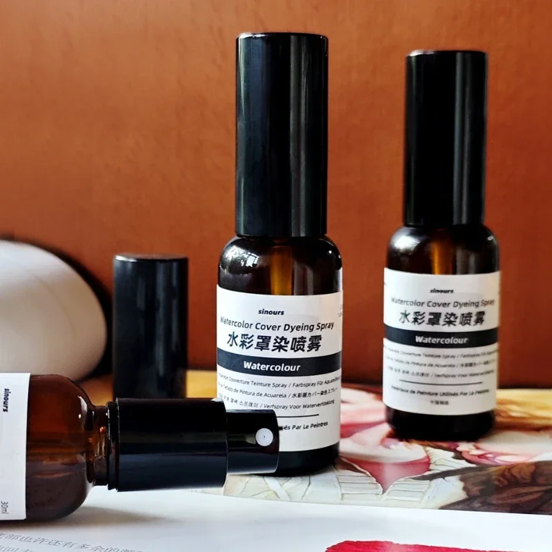 Watercolor Medium 30ml Watercolor Glazing Spray for Multi Layer Color Overlay Watercolor Painting Auxiliary Agent Art Supplies