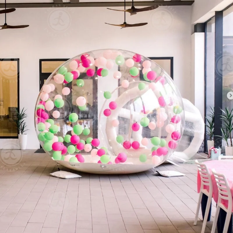 Sala de globos de burbujas al aire libre, casa inflable transparente emergente, tienda de burbujas Diy, casa de globos de burbujas transparente enorme a la venta