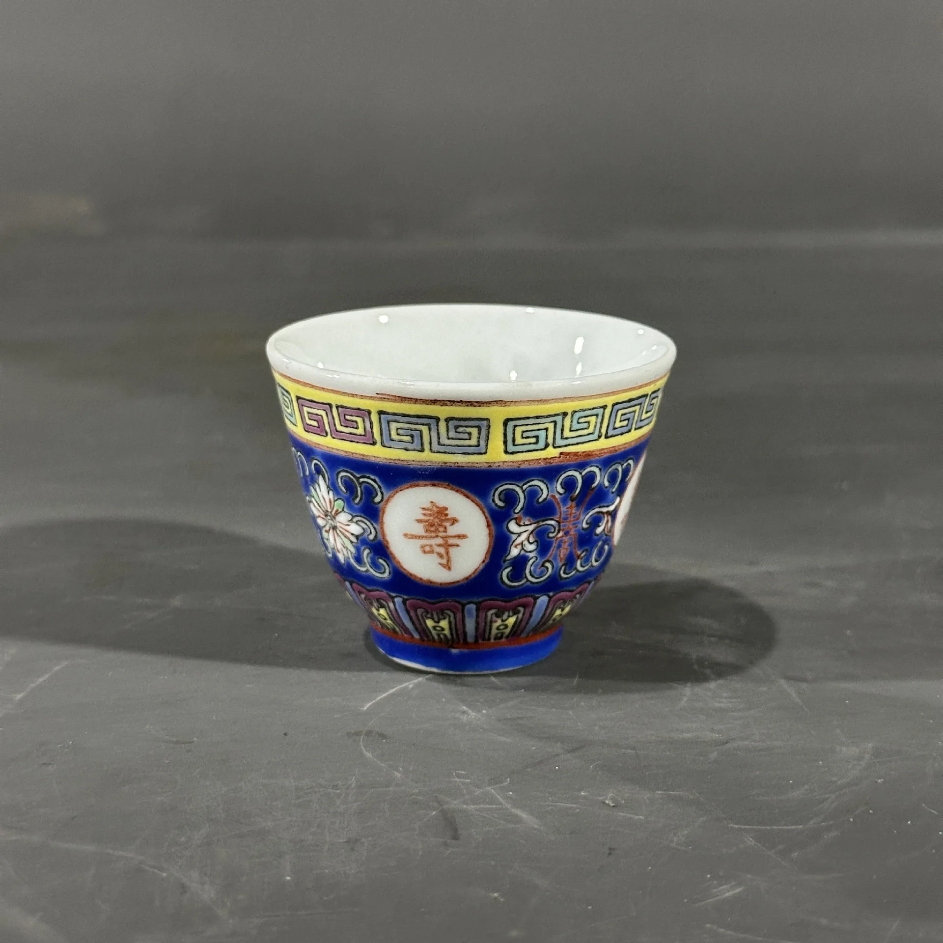 Handmade and Hand-Painted Jingdezhen Wanshou Wujiang Tea Set Cup Two Cylinder Porcelain 567 Goods