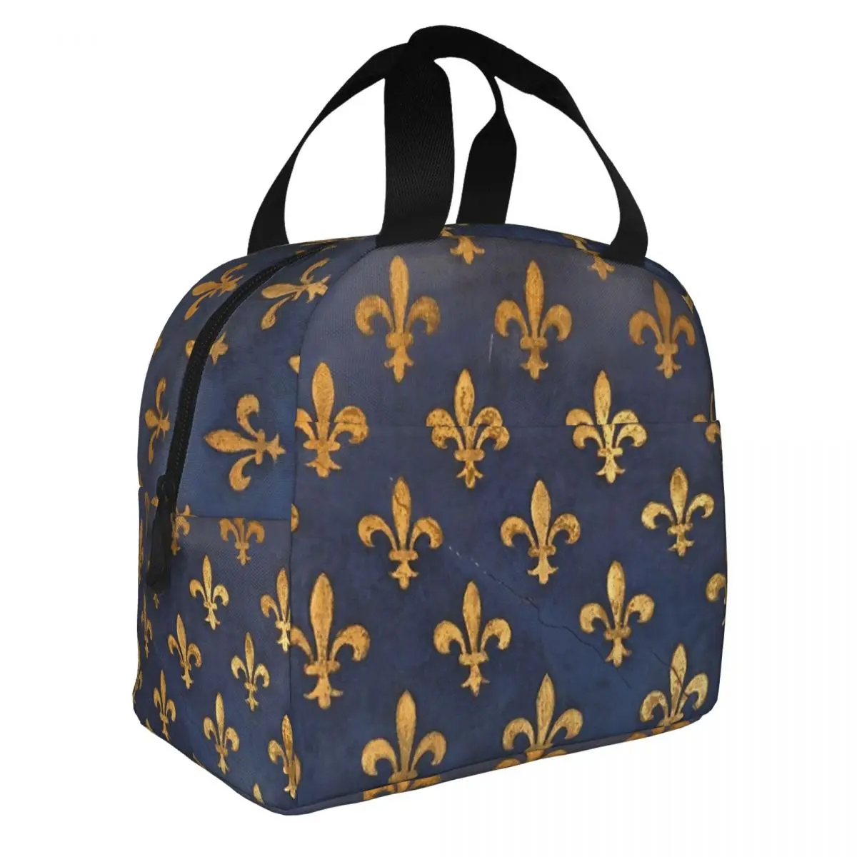 Florence Insulated Lunch Bag Cooler Bag Lunch Container Fleur De Lis Lily Flower High Capacity Tote Lunch Box Bento Pouch Beach