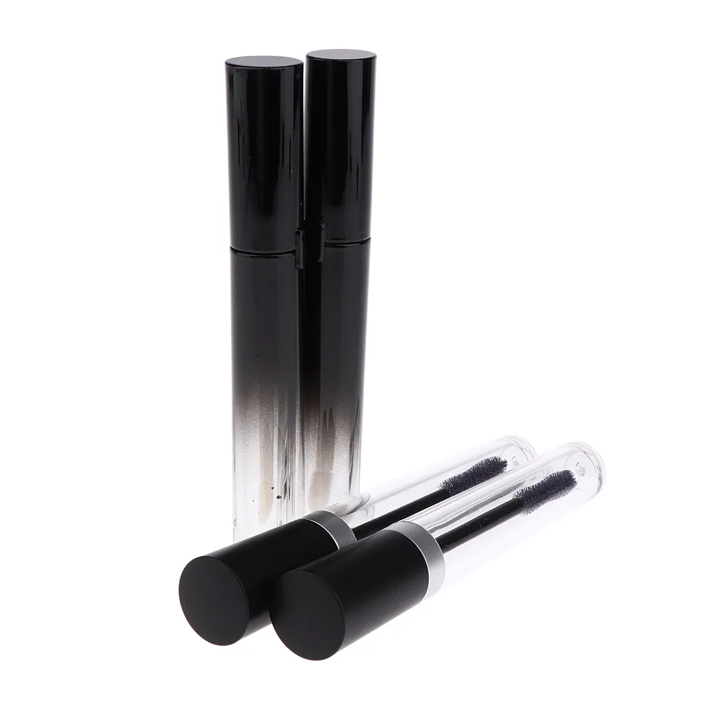 KIT - Inclui 2 tubos de rímel vazios de 8 ml com aplicadores e 2 tubos labiais de 5 ml e 4 funis de plástico e 2 inserções de borracha